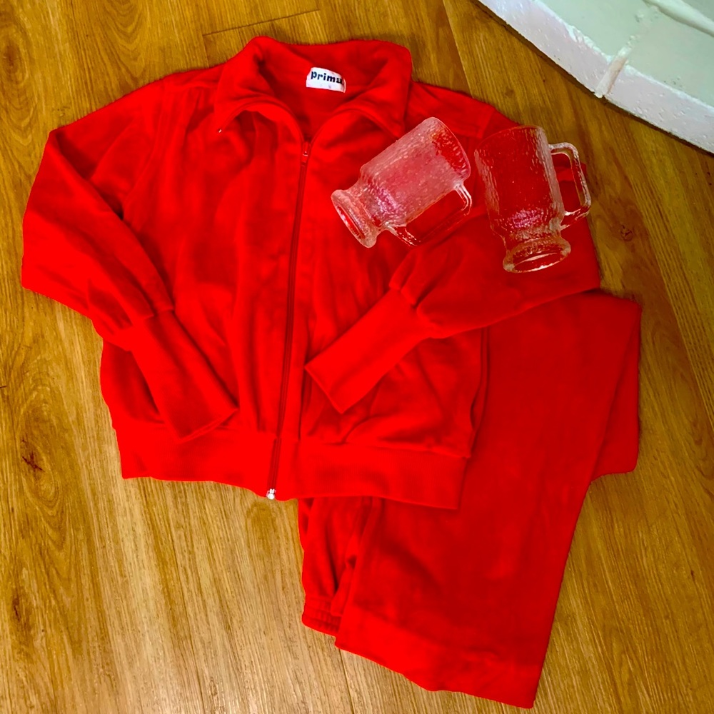 Vintage Velour Track Suit